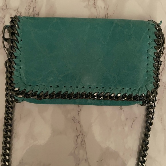 Miscellaneous Teal Italian Leather Crossbody Bag - Picture 7 of 11
